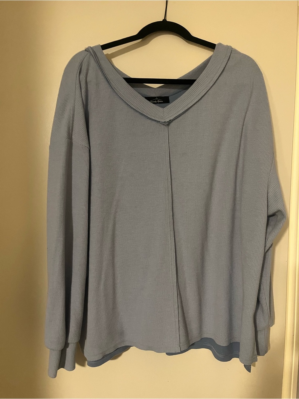 Cozy V-Neck Light Blue shirt - Women
